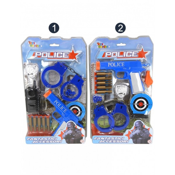 BLISTER POLIZIA PISTOLA DARDI 21X35
