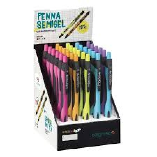 PENNE SEMIGEL COLORATE INCHIOSTRO BLU