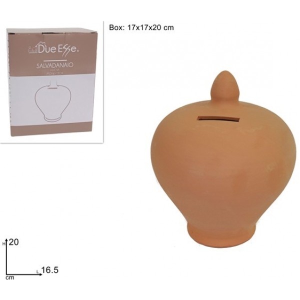 SALVADANAIO CLASSICO TERRACOTTA 16X19