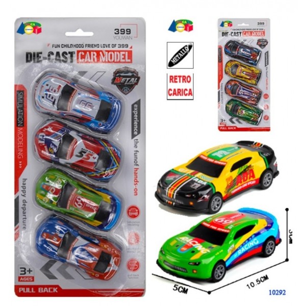 BLISTER 4 AUTO METALLO