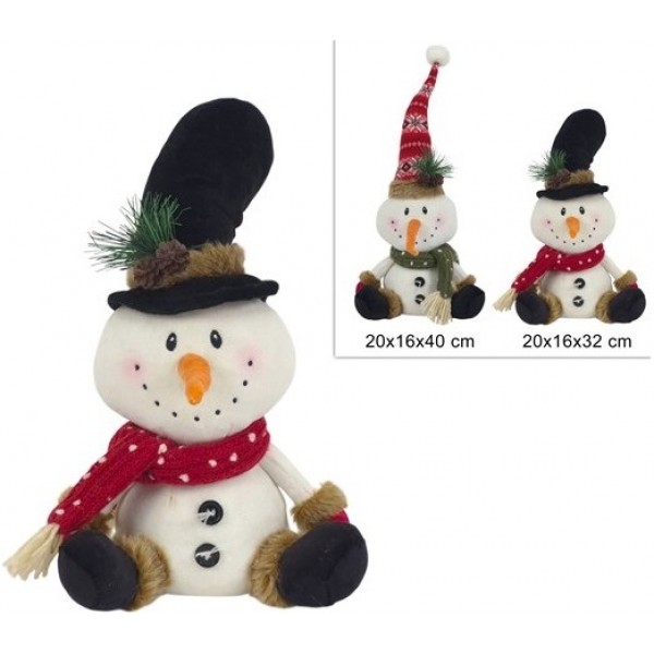 PUPAZZO NEVE SEDUTO CM.35