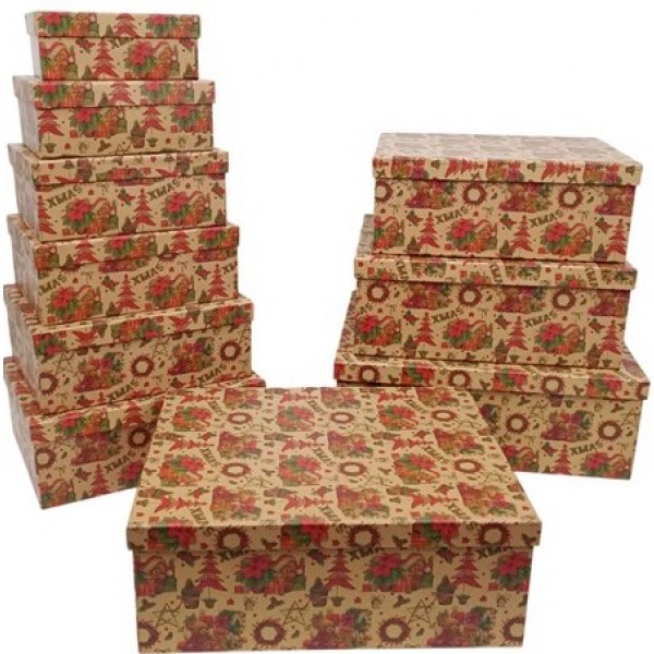 SET 10 SCATOLE REGALO NATALIZIE