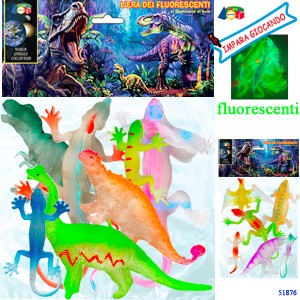 BUSTA DINOSAURI FLUORESCENTI