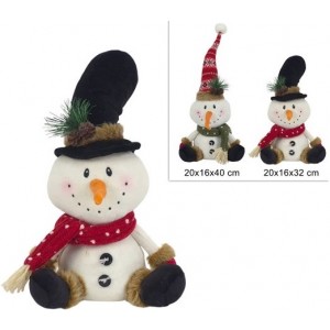 PUPAZZO NEVE SEDUTO CM.35