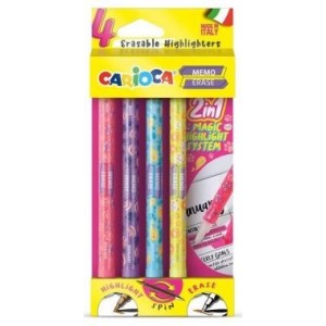 SET 4 EVIDENZIATORI CANCELLABILI