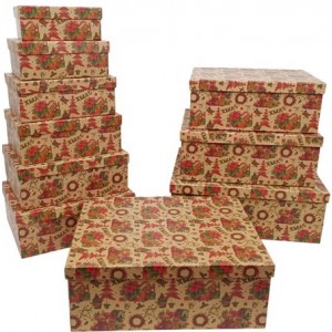 SET 10 SCATOLE REGALO NATALIZIE