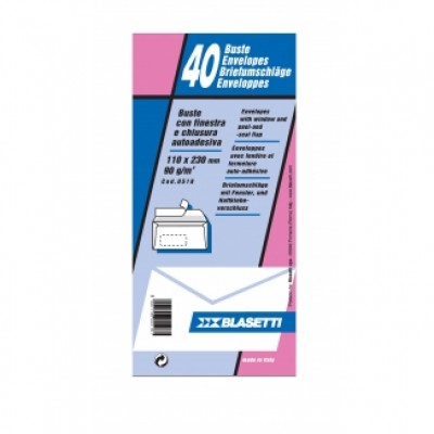 BUSTE 11X23 CON FINESTRA 40PZ