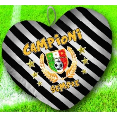 CUSCINO CUORE BIANCONERO