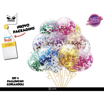 SET 4 PALLONCINI CON POIS