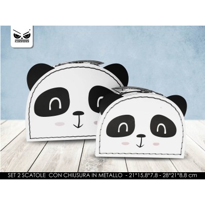 SET DUE SCATOLE PANDA