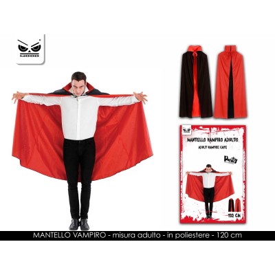 MANTELLO VAMPIRO ROSSO NERO ADULTO