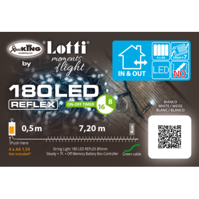 LUMINARIA 180 LED A PILA CHIARA