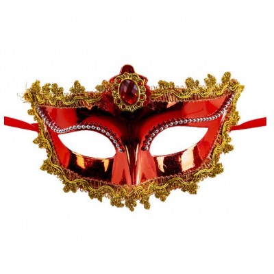 C135 MASCHERA ROSSA CON GEMME