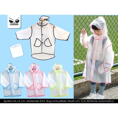 IMPERMEABILE TRASPARENTE X BAMBINI