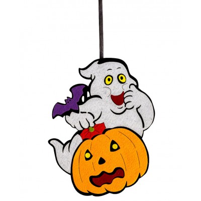 C19711 DECORAZIONE ZUCCA FANTASMA CM. 25