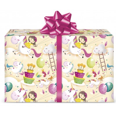 WP10267 CARTA REGALO BAMBINA UNICORNO