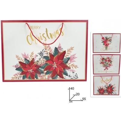 SHOPPER FIORE NATALIZIO 55X40