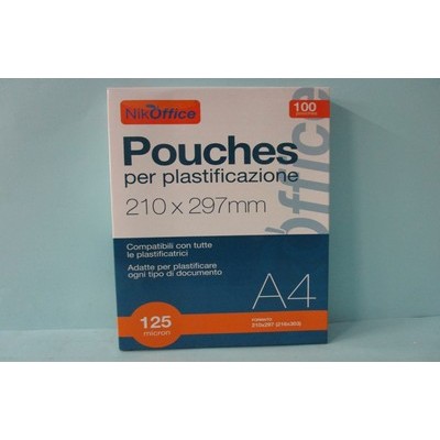 POUCHES PLAST A4 - 125M 13050
