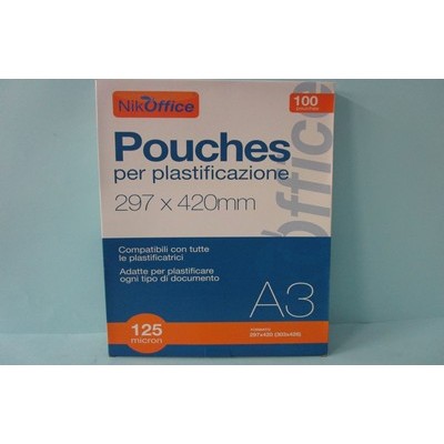 POUCHES PLAST A3 - 125M 13052